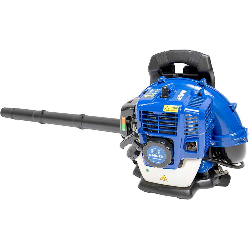 WILD BADGER POWER Super-Duty 190 MPH 550 CFM 43 cc Gas Full Crank 2-Cycle Back Pack Leaf Blower