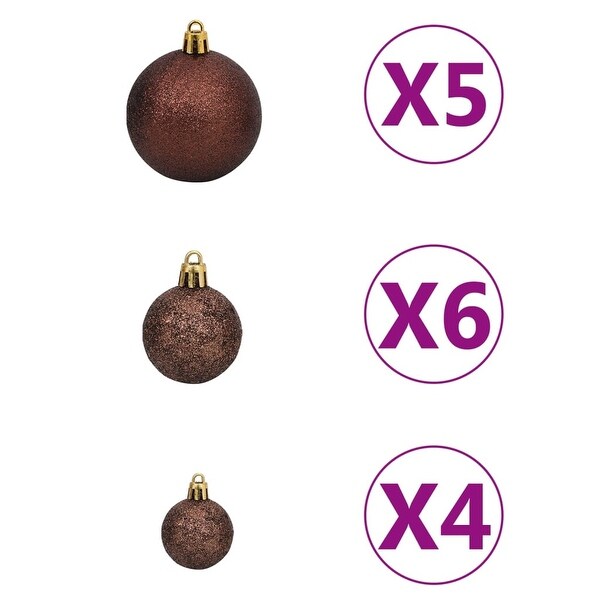 vidaXL Artificial Christmas Tree with LEDsandBall Set White 59.1