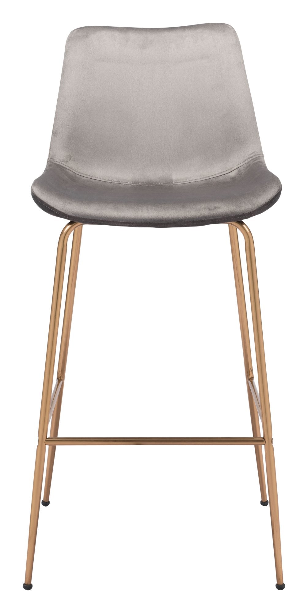 Bar Stool Chair Barstool， Steel Metal， Fabric， Gray Grey， Gold， Bar Kitchen Pub Cafe Bistro Hotel Restaurant Hospitality