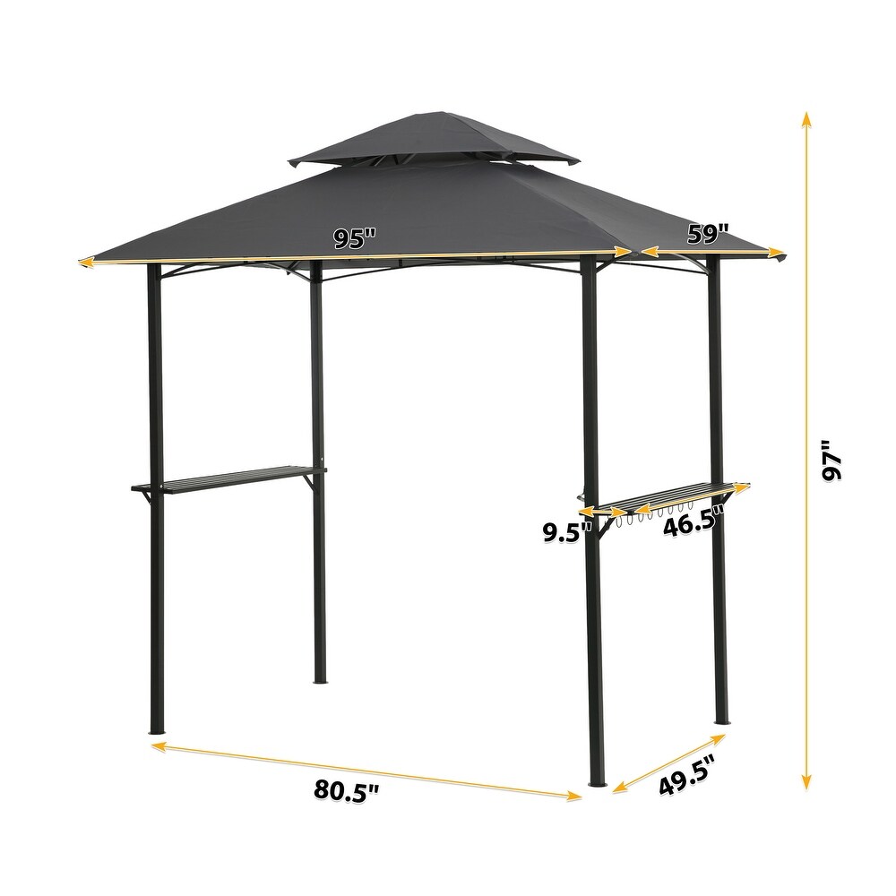 CLihome 8 X 5 Ft Outdoor Grill Douboe Tier Soft Top Gazebo