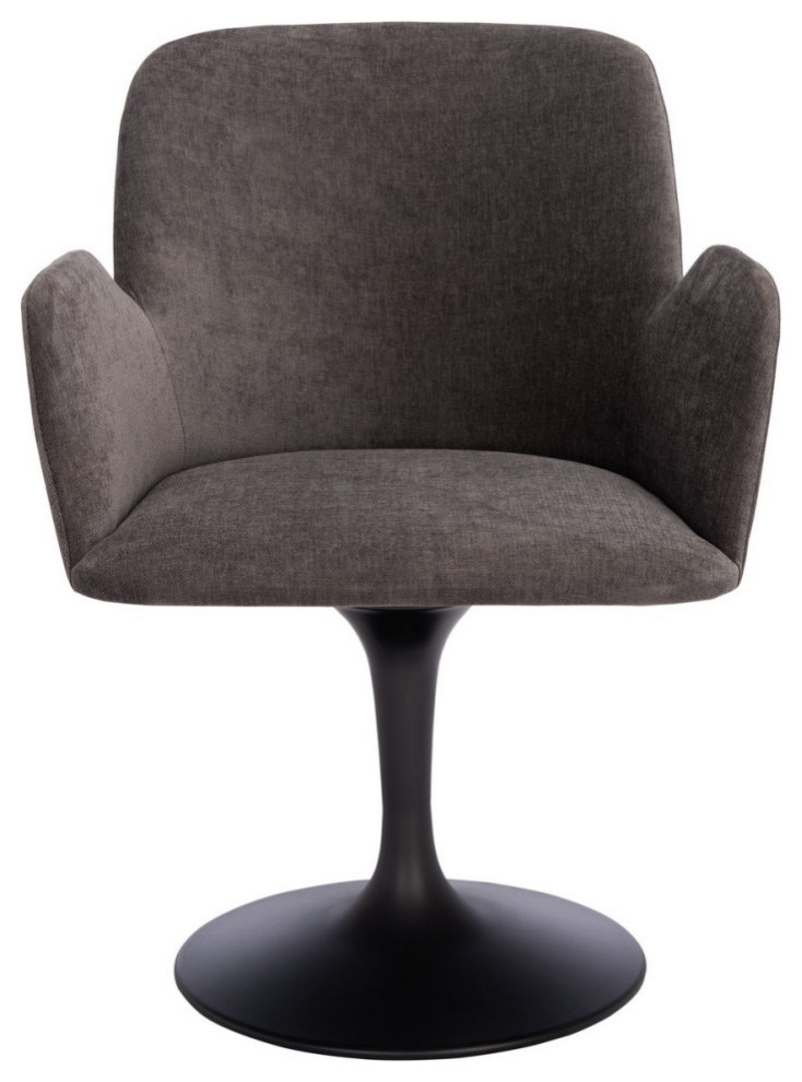 Wynter Pedastal Dining Chair Anthracite/Black Set of 2   Modern   Dining Chairs   by Virgil Stanis Design  Houzz