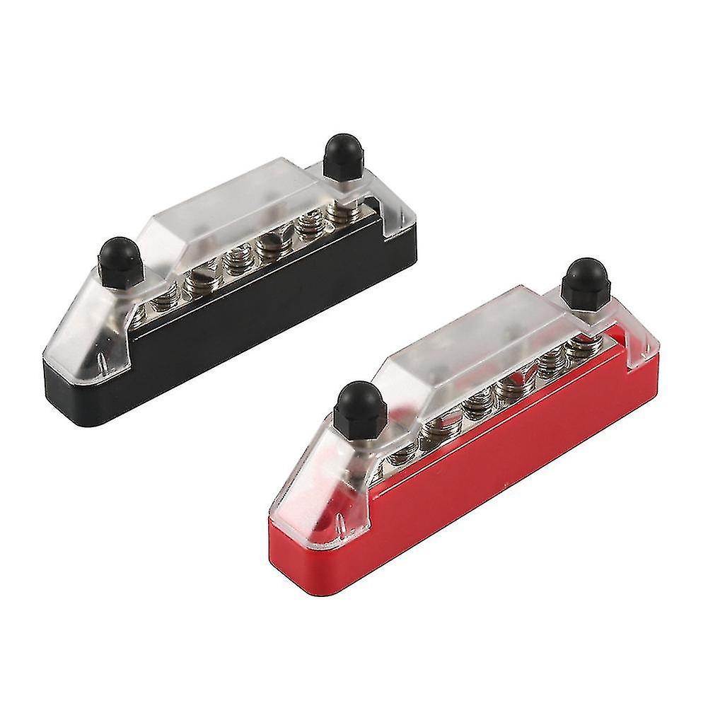 Positive Negative Bus Bar Battery Power Distribution Block 4 X M6 Car Terminal Block Studs 3 X Term