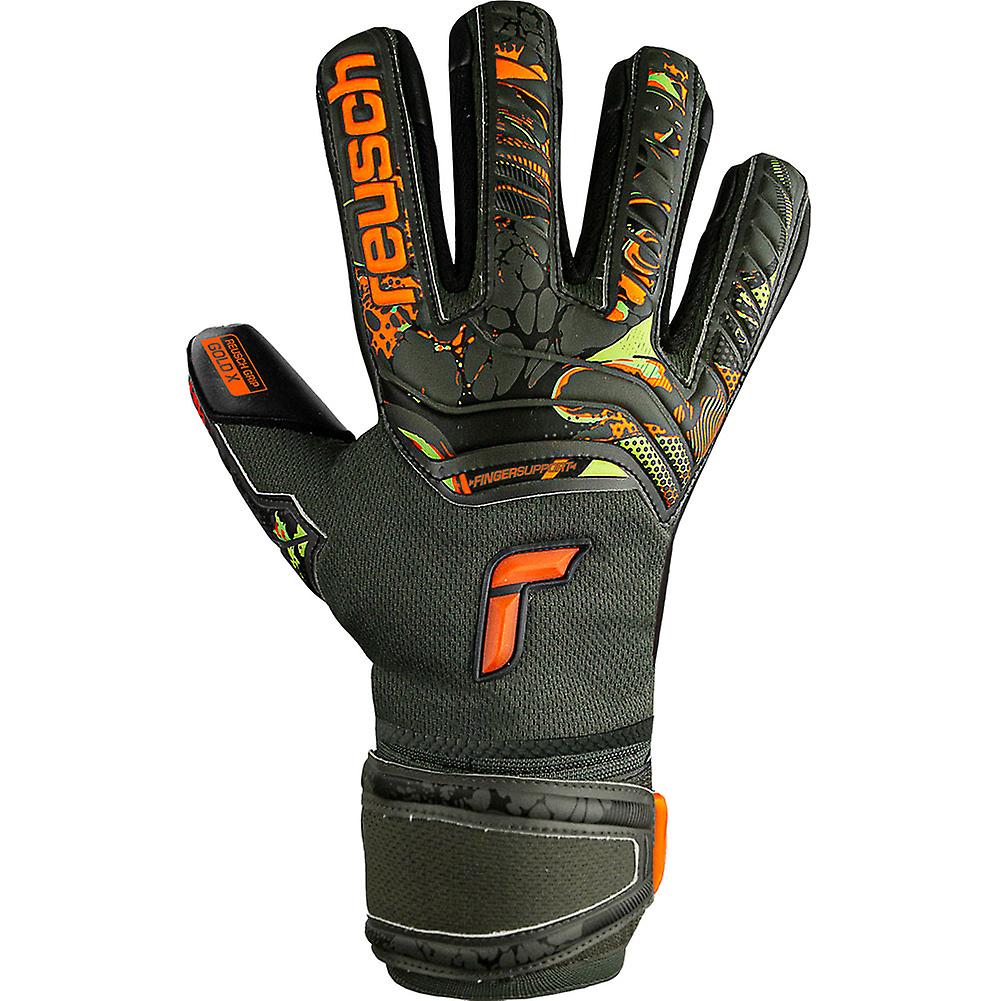 Reusch Attrakt Gold X Finger Support Junior  Goalkeeper Gloves