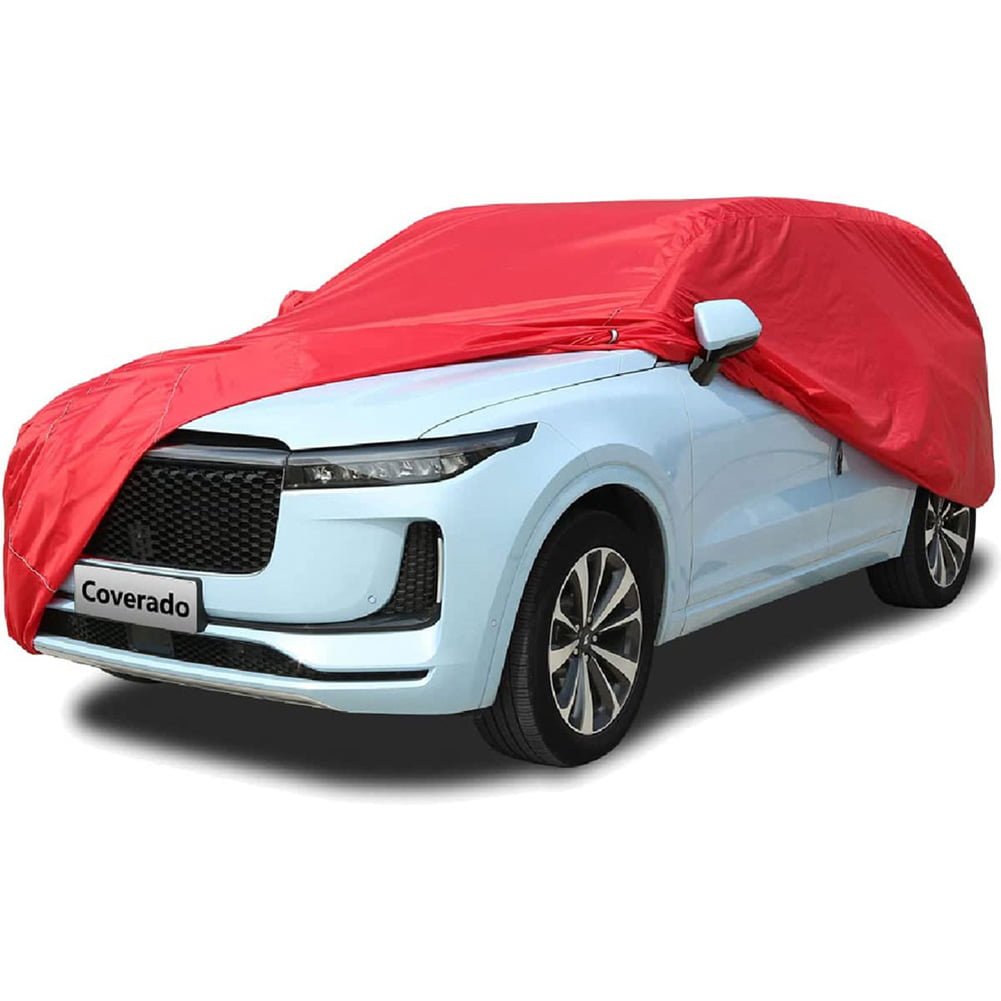 Waterproof SUV car cover for all weather， Complete outdoor car cover with soft material， UV， snow， wind and hail protection， Universal complete car cover for SUV (180