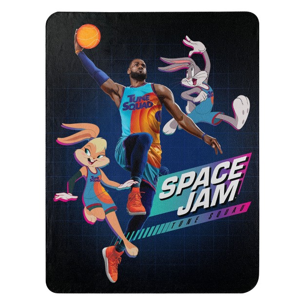 The Northwest Company Space Jam 2 Jam On It Fleece Throw 45x60 Black