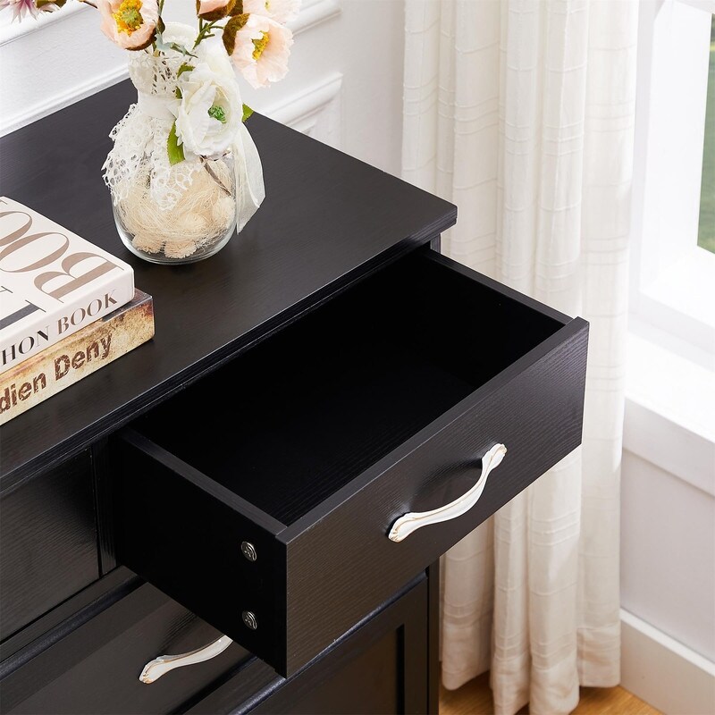 9 Drawer Bedroom Dresser Storage Cabinet with Antique Handles(47.2\