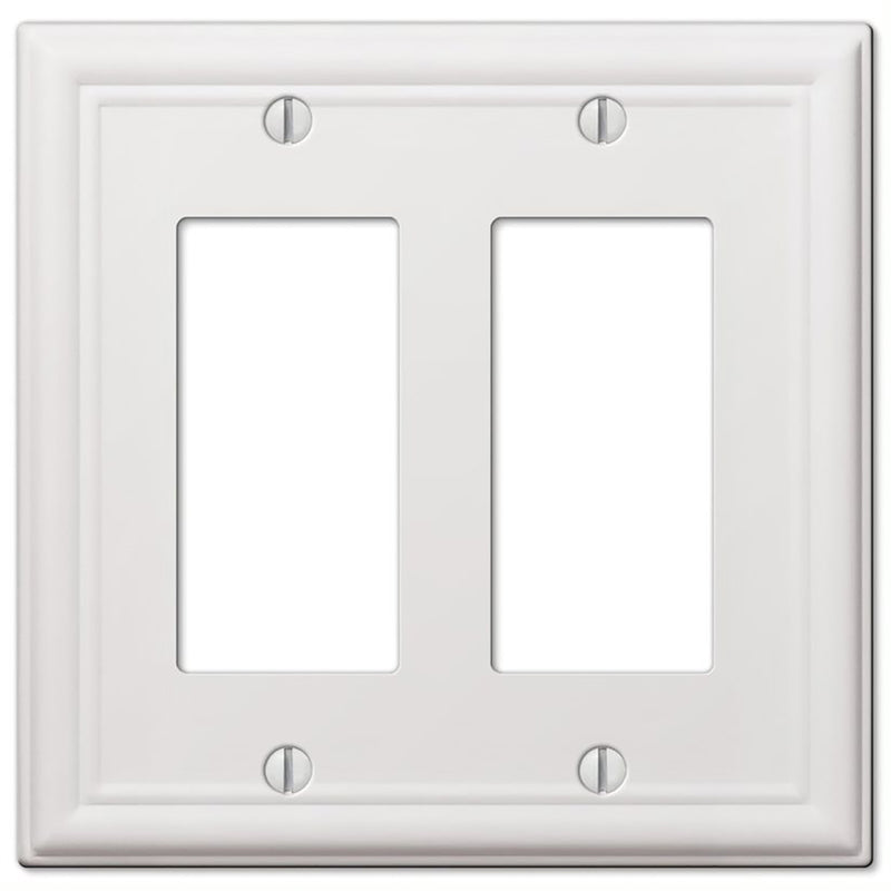 WALLPLATE CHELSEA 2R WHT