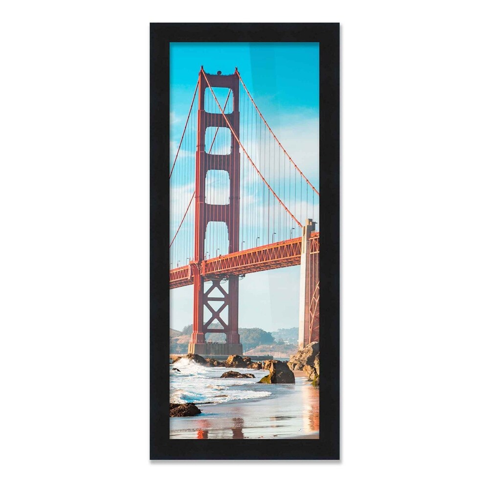 5x15 In Frame Black Picture Frame   Complete Modern Photo Frame