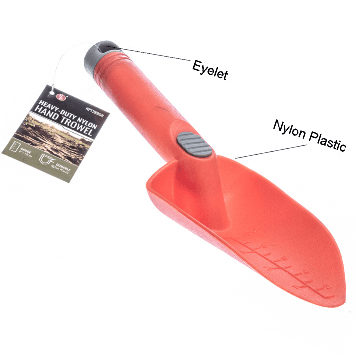 SE 11" Orange Heavy-Duty Nylon Hand Trowel - NPT289OR