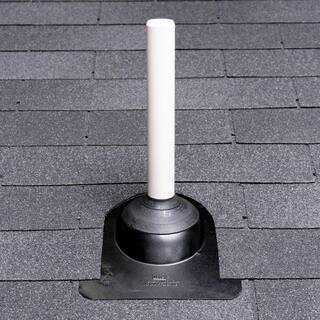 Oatey No-Calk 10-34 in. x 11 in. Aluminum Black Vent Pipe Roof Flashing with 1 in. - 3 in. Adjustable Diameter 12943