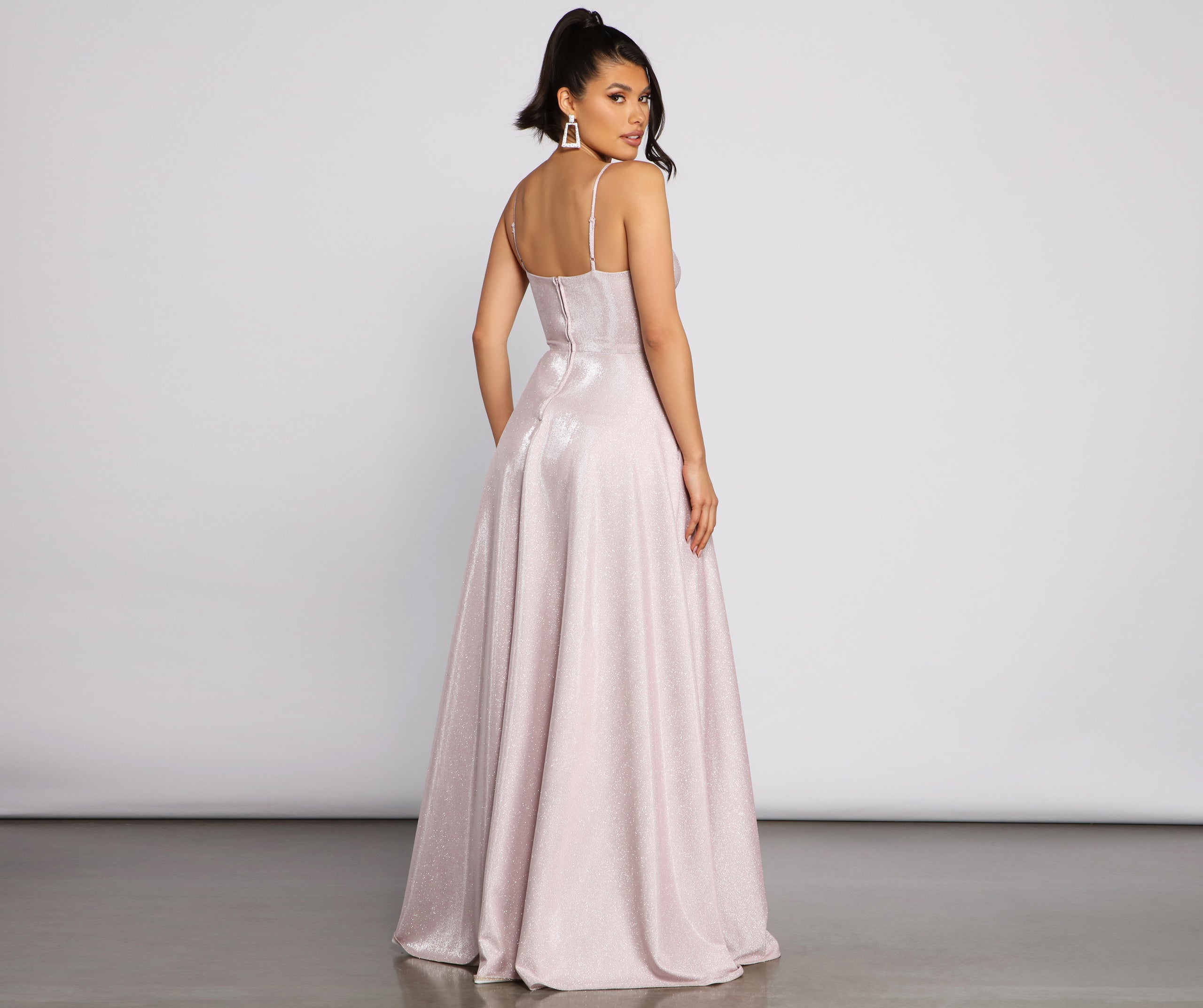 Noelle Formal Woven Glitter Ball Gown