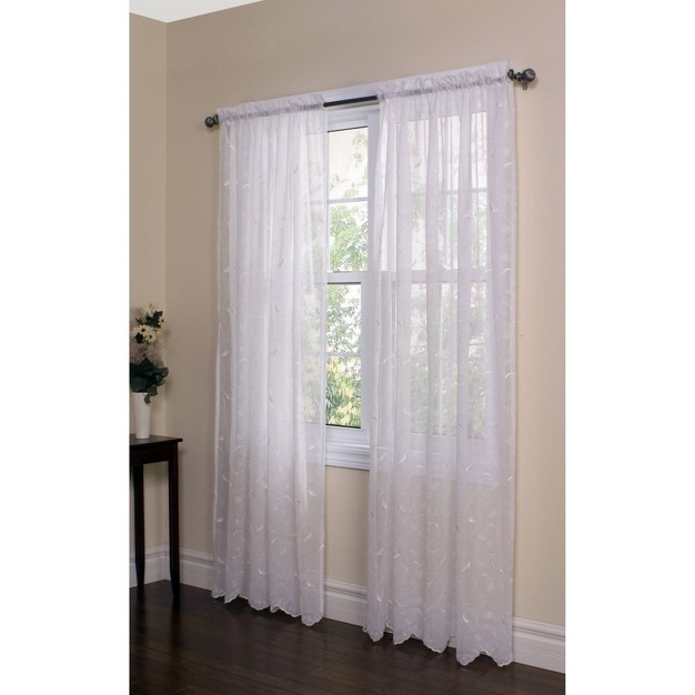 Sheer Hampton Tailored Curtain Panel White Habitat