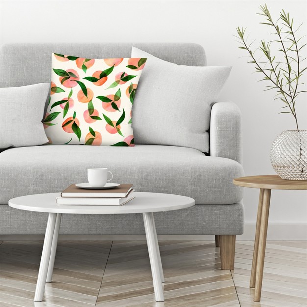 Summer Fruit Pattern By Modern Tropical Throw Pillow Americanflat Botanical