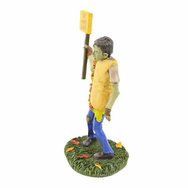 Enesco Eat More Brains One Accessory 3 75 Inches Halloween Zombie Food 6011449 Polyresin Yellow