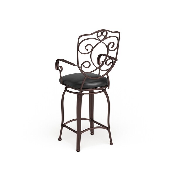 Copper Grove Giscome Counter Stool， Dark Brown PVC