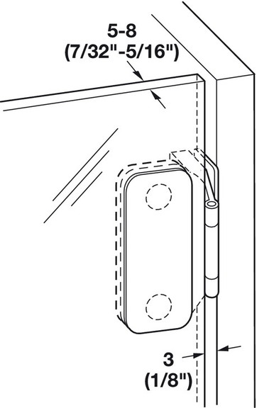 Hafele 344.89.730 Glass Door Hinge  Aximat  174  ...