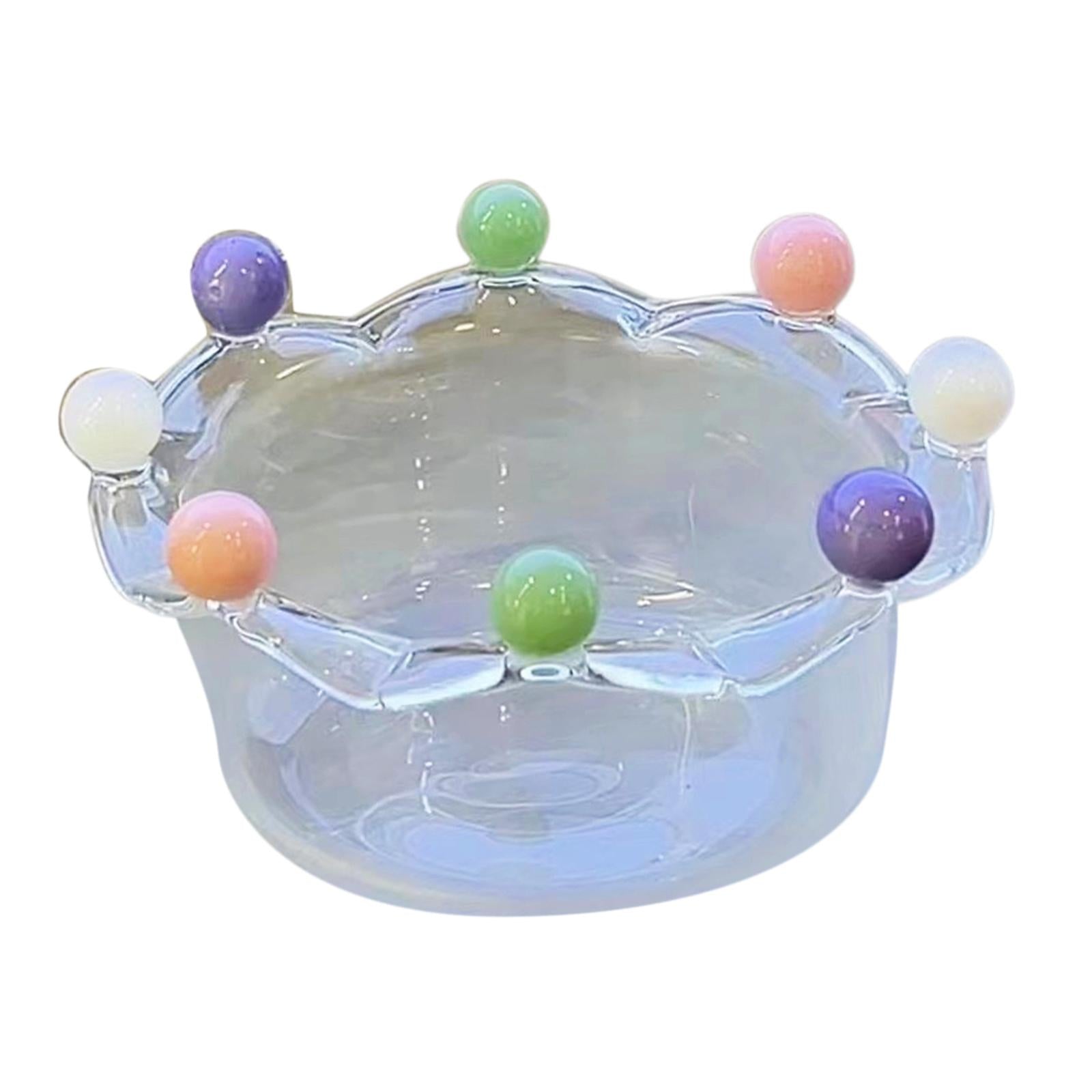 Salad Bowl Pudding Rice Soup Bowl Storage Snack Fruit Plate Tableware Candy Dessert Glass Bowl For Household Living Room Home Decor Kitchen styleC