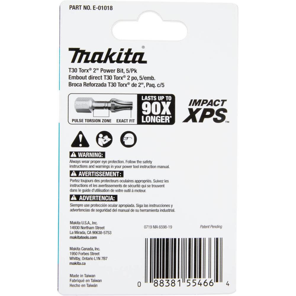 Makita Impact XPS T30 Torx 2