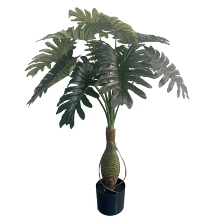 Low Price High Quality Artificial Potted Tree Large Leaf Philodendron Schott Tree for Garden Home Decoration Landscape Arboles