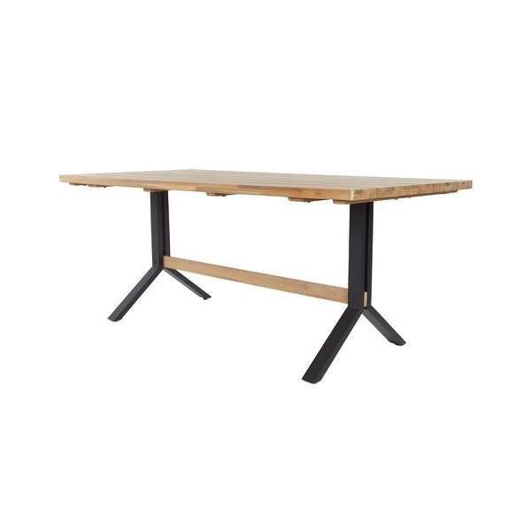 SEI Furniture Shenley WeatherResistant Natural Wood Dining Table