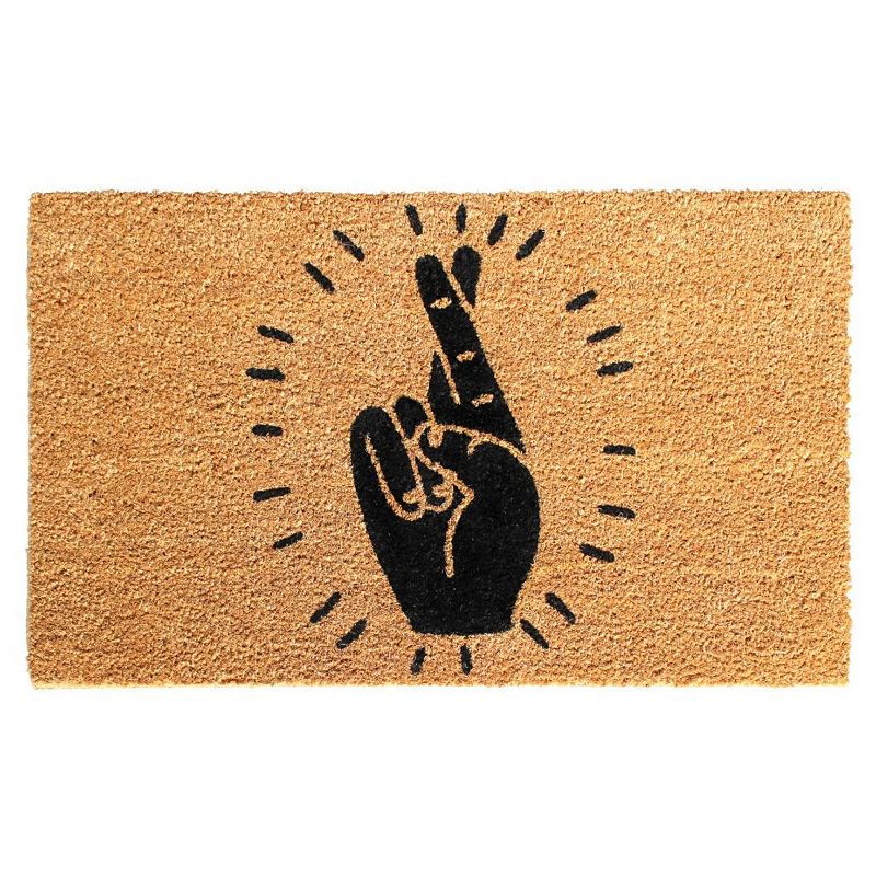 RugSmith Fingers Crossed Doormat