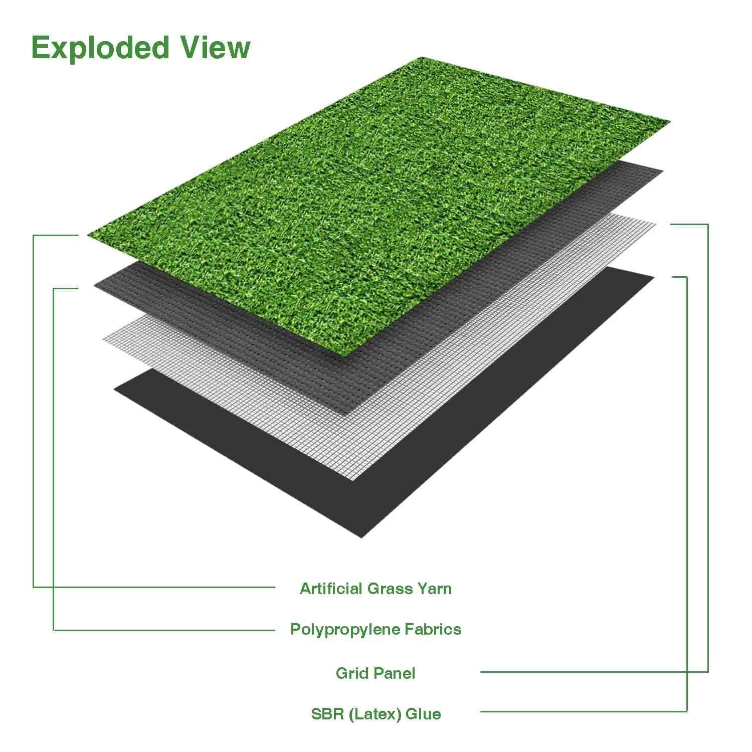 LITA 7'x13' Multi Purpose Artificial Grass Synthetic Turf Indoor/Outdoor Doormat/Area Rug Carpet (91 Square FT)