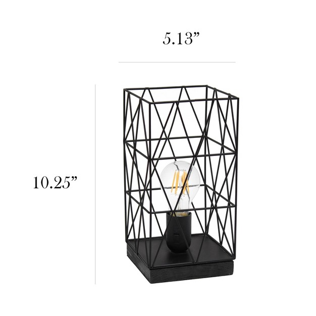 Metal Geometric Square Table Lamp Simple Designs