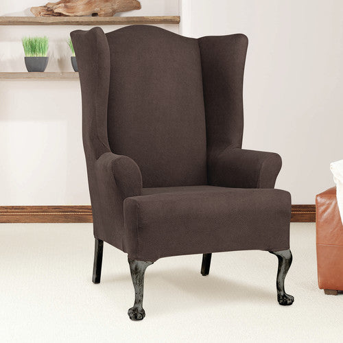 Sure Fit Simple Stretch Twill 1-Piece Wing Chair