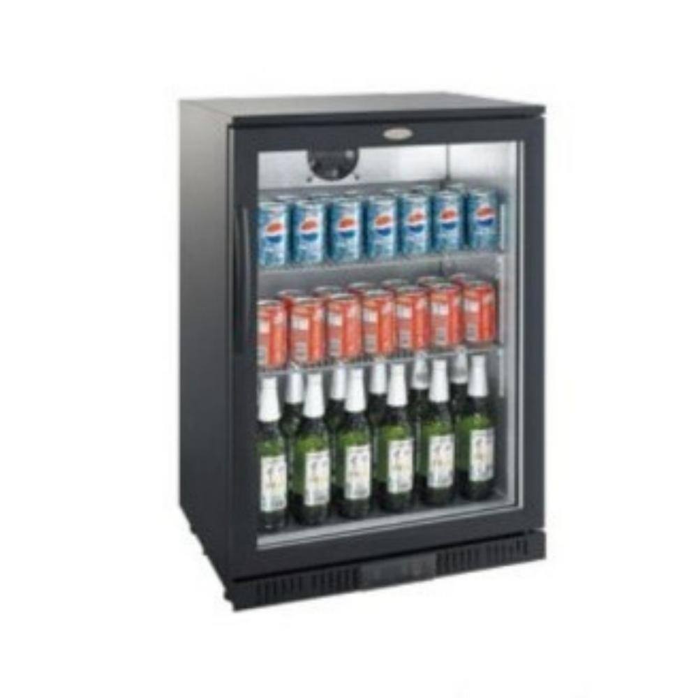 Cooler Depot 24 in. W 4.6 cu. ft. Commercial Glass Door Counter Height Back Bar Cooler Refrigerator with LED Lighting in Black DXXLG-138H