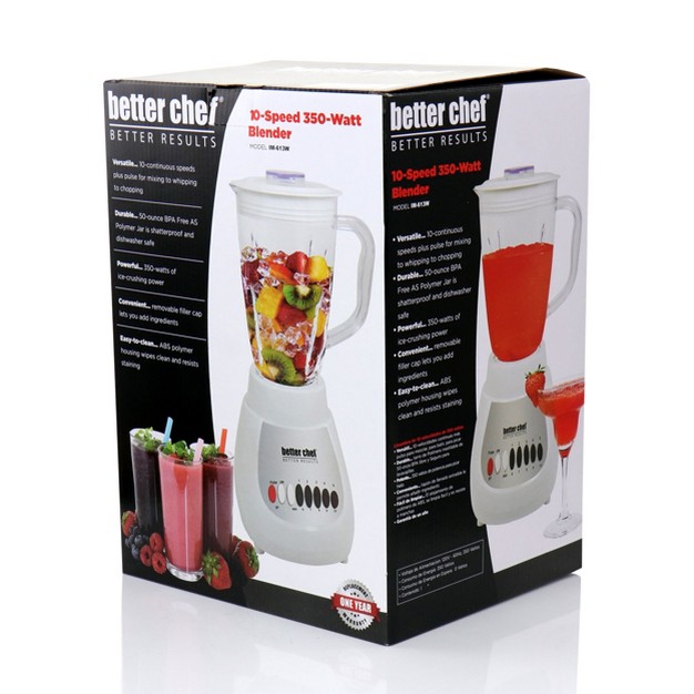 The Better Chef 10 Speed 350 Watt Plastic Jar Blender