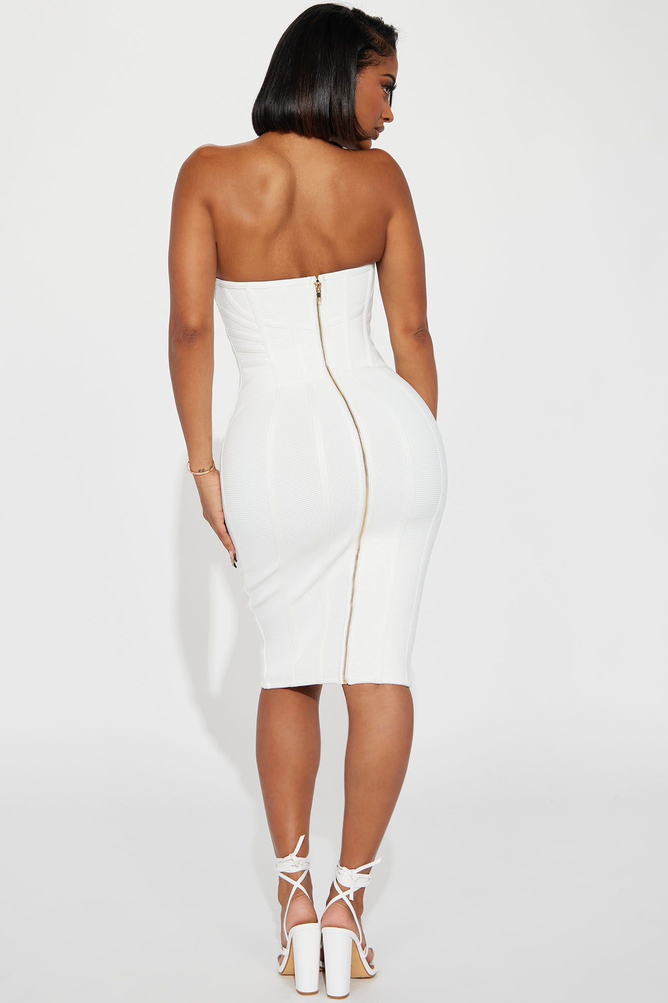 Bangkok Bandage Midi Dress - White