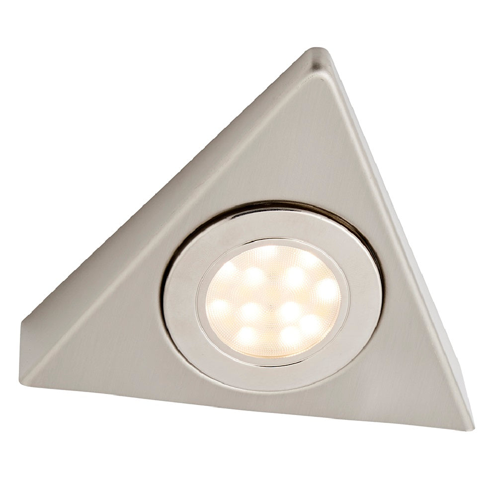 Britalia BRCUL-35861 LED Satin Nickel Modern Triangular Under Cupboard Light CCT 142mm