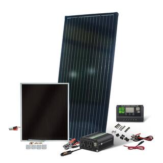 NATURE POWER 215-Watt Solar Panel Kit with 400-Watt Power Inverter 15 Amp Charge Controller and BONUS 7-Watt Solar Trickle Charger 50217