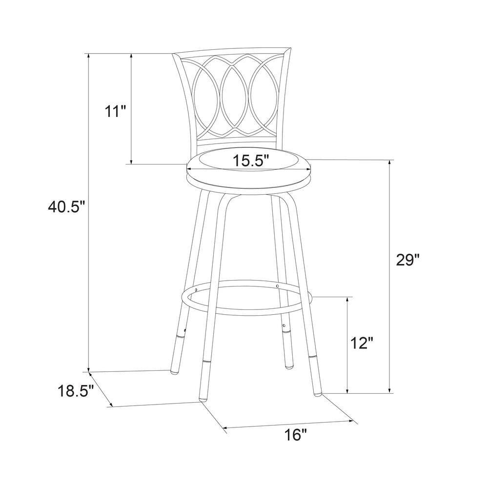 DHP Ciaran Upholstered Tan Microfiber Seat Swivel Barstool (Set of 3) DE13981