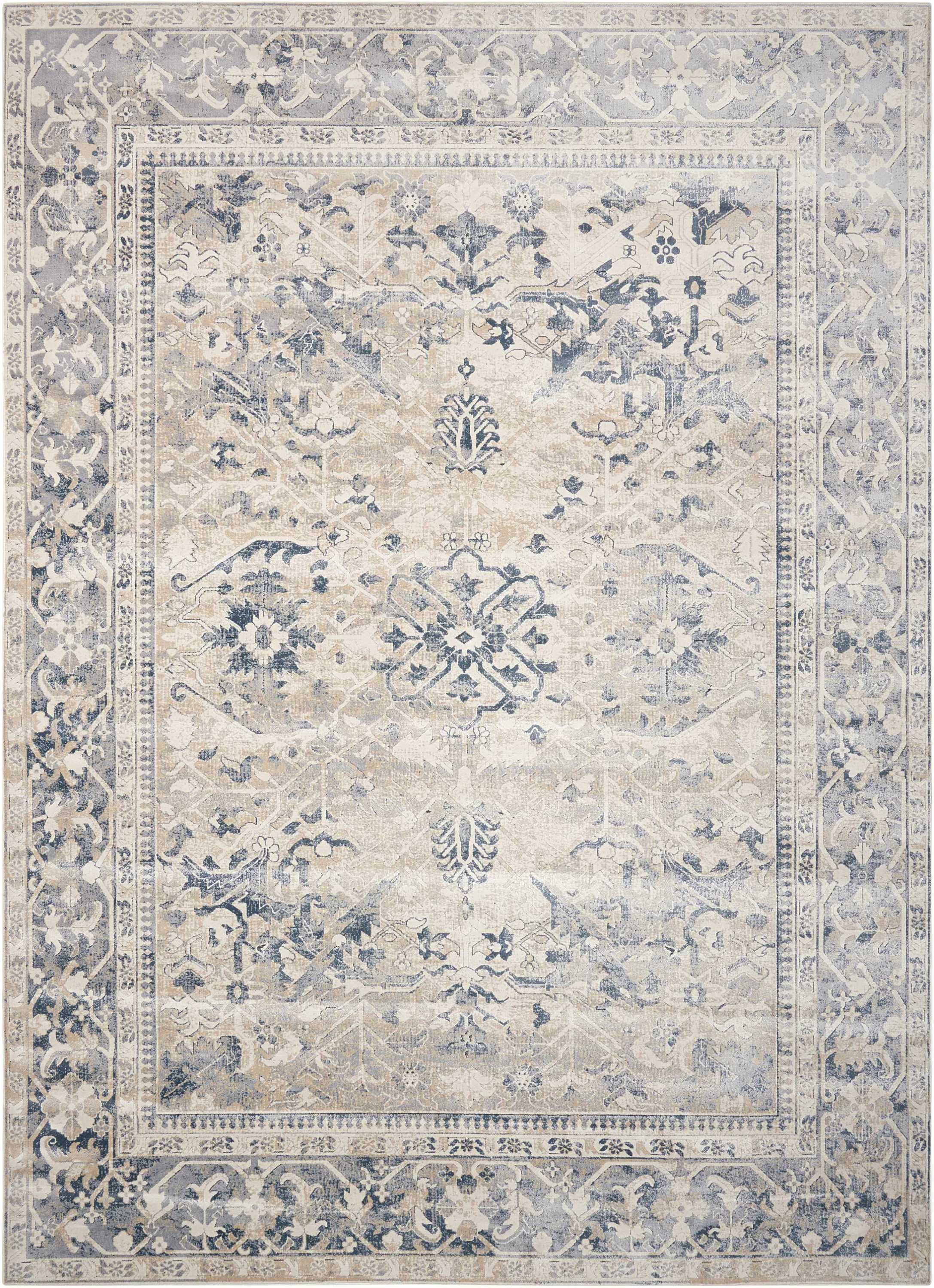 Malta Ivory/Blue Rug