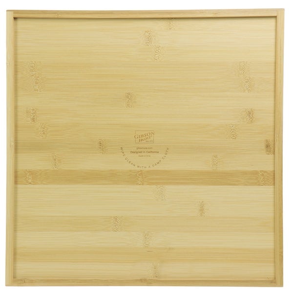 15 Inch Wood Serving Tray with Built-in Handles