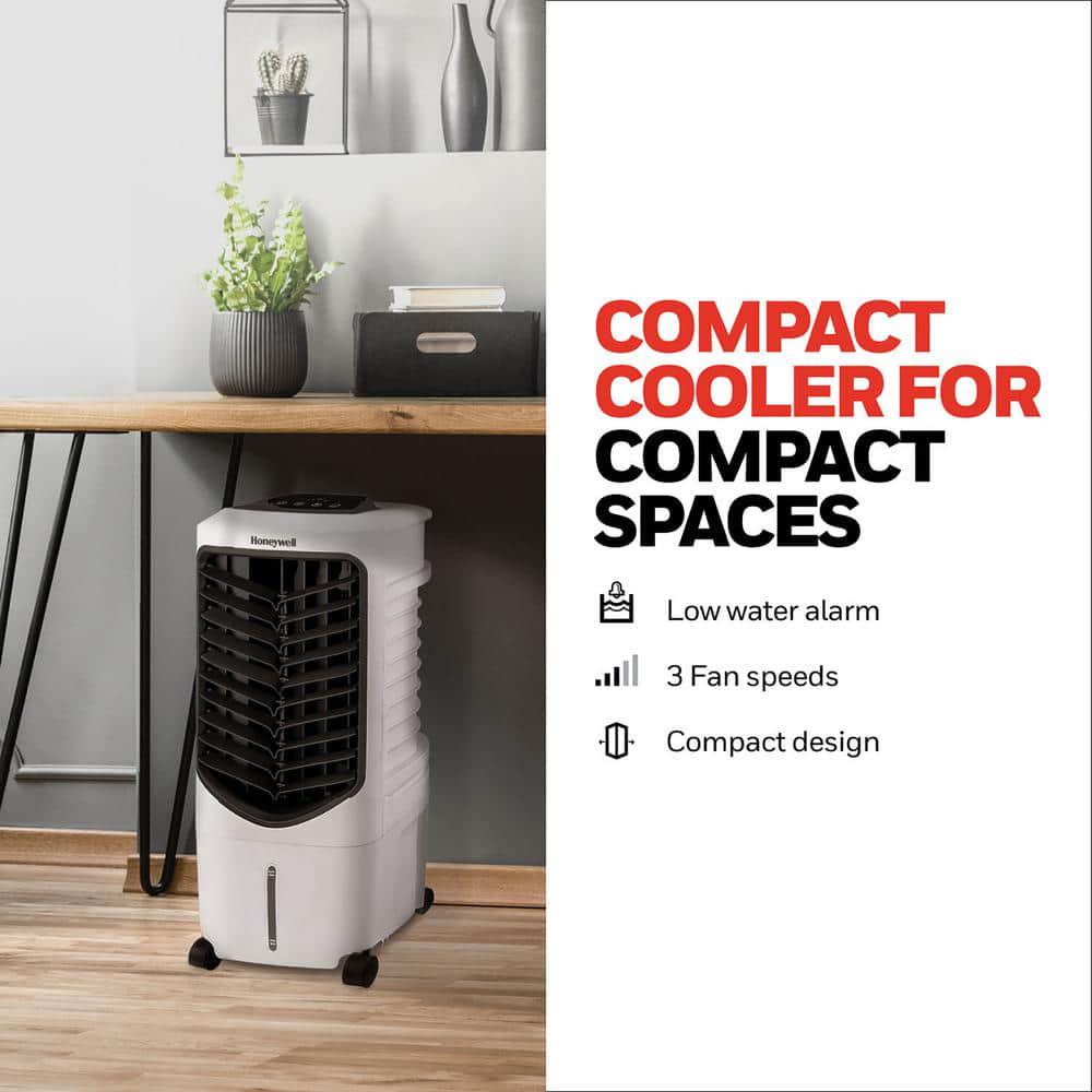 Honeywell 200 CFM 3 Speed Portable Evaporative Air Cooler Quiet Low Energy Compact Spot Fan and Humidifie