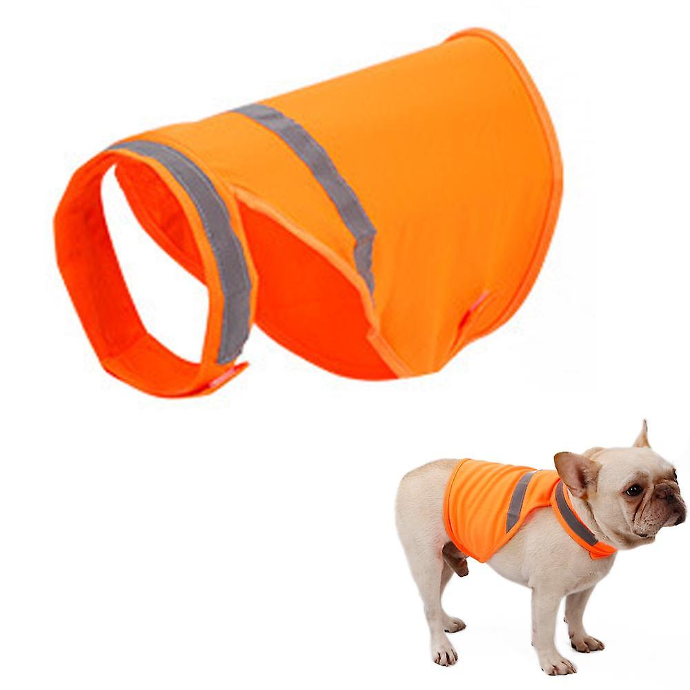 Dog Jacket High Visibility Safety Reflective Dog Vest For Small Medium Large Dogs-orange M