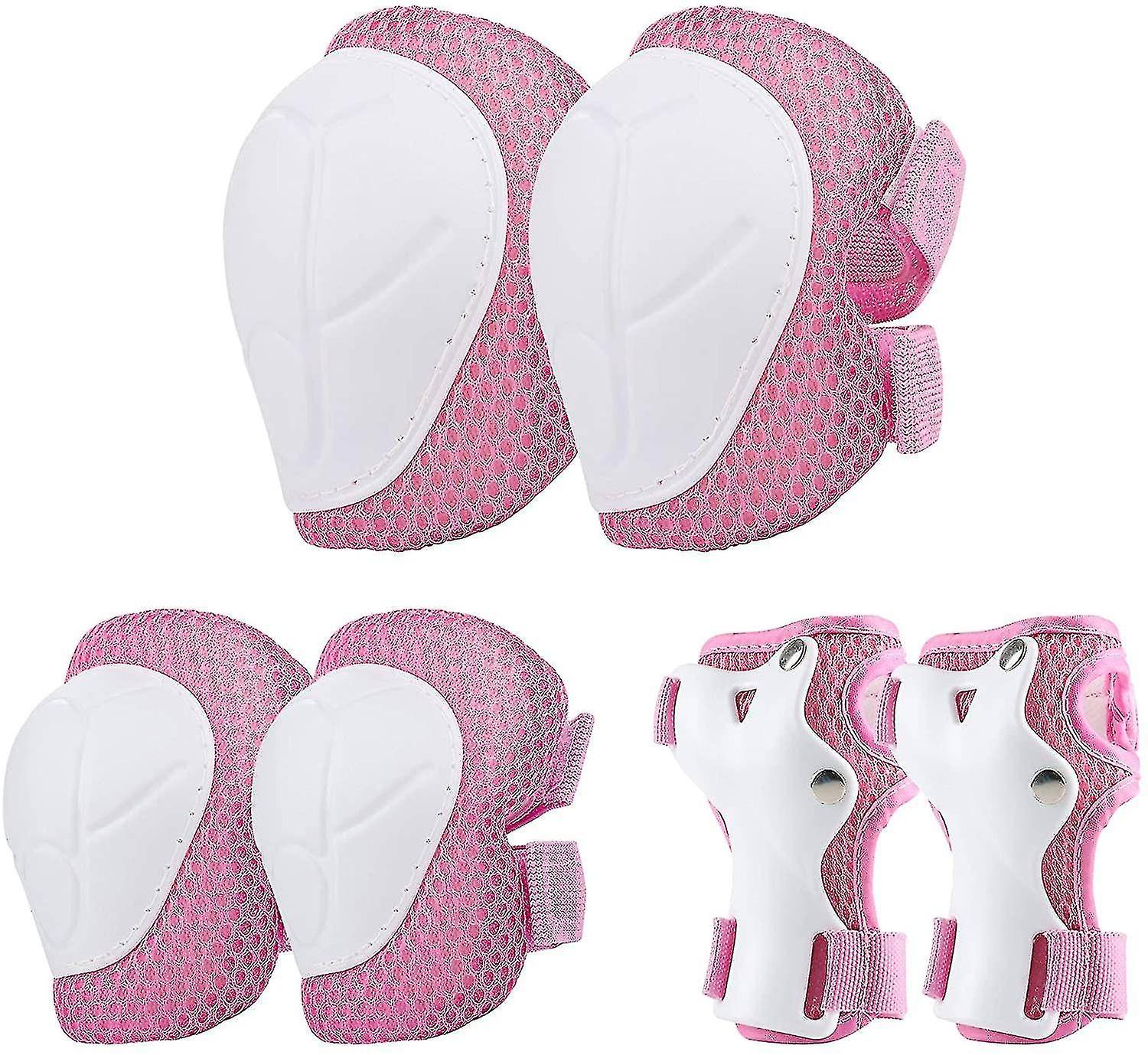 Kids Knee Elbow Pads Wrist Guard Set Adjustable Strap For Skateboard Sports