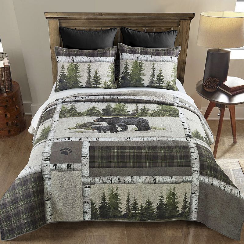 Donna Sharp Bear Panels Quilt Set with Shams