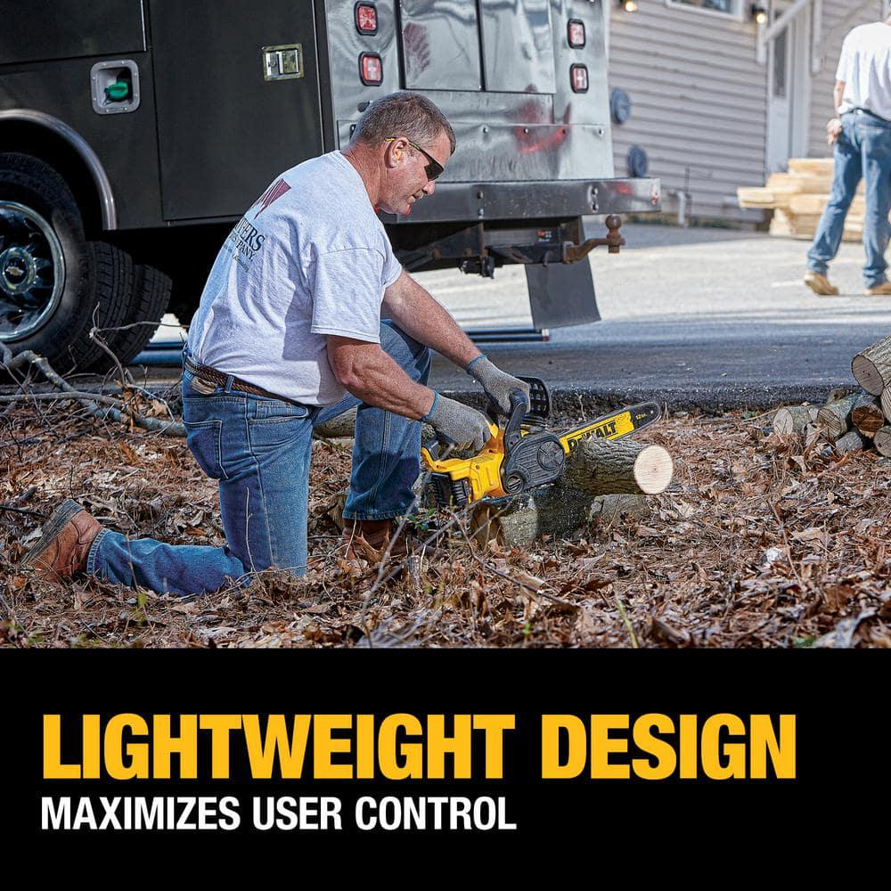 DEWALT 20V MAX 12 in Brushless Battery Powered Chainsaw Kit and Hedge Trimmer with