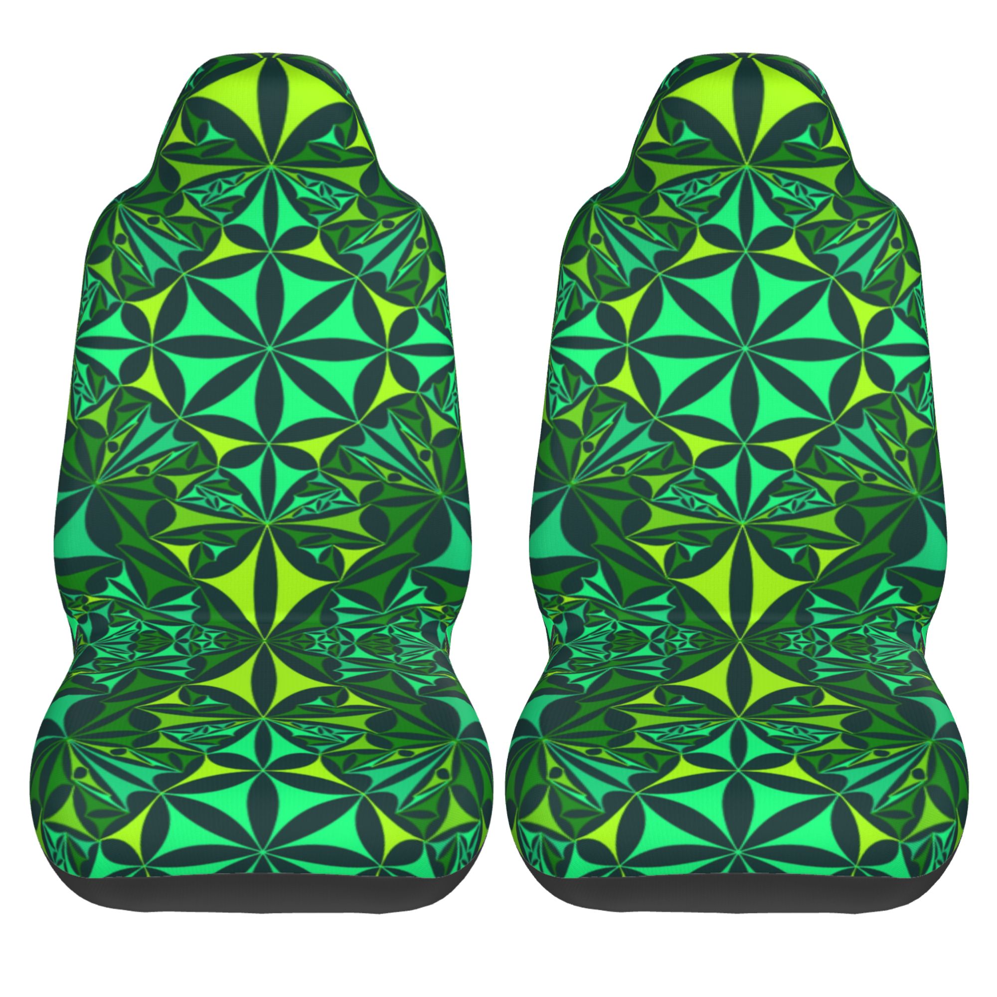 ZICANCN Car Seat Cover Green Shades Kaleidoscope Car Front Seat Covers Protectors ， Automotive Seat Covers for Cars Trucks Suv