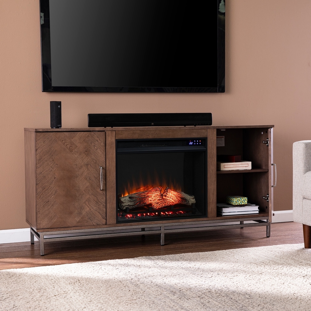 SEI Furniture Simondale Electric Fireplace w/ Media Storage