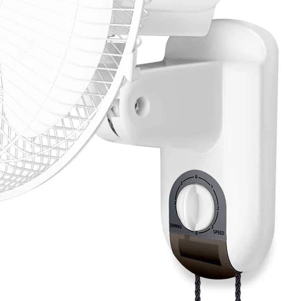 Amucolo 2 Pack 16 in Indoor White Wall Mount Fan with Adjustable Tilt and Quiet Operation Oscillating