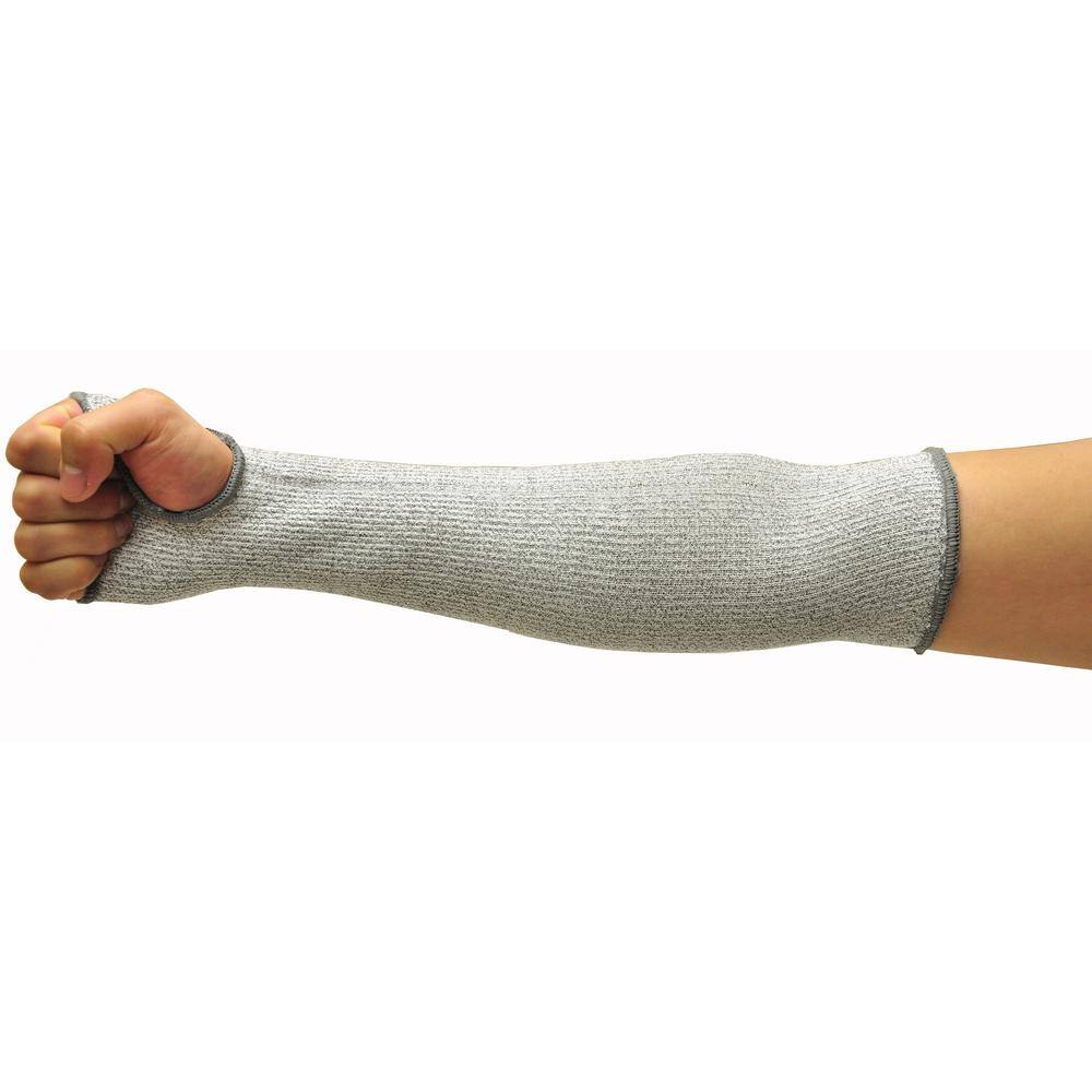 G  F Products Large Gray Cut Resistant Level-5 Cut Protection Arm Sleeves Arm Width 4 in. to 8 in. Sold By Pair (2-Pieces) 58122L-pair