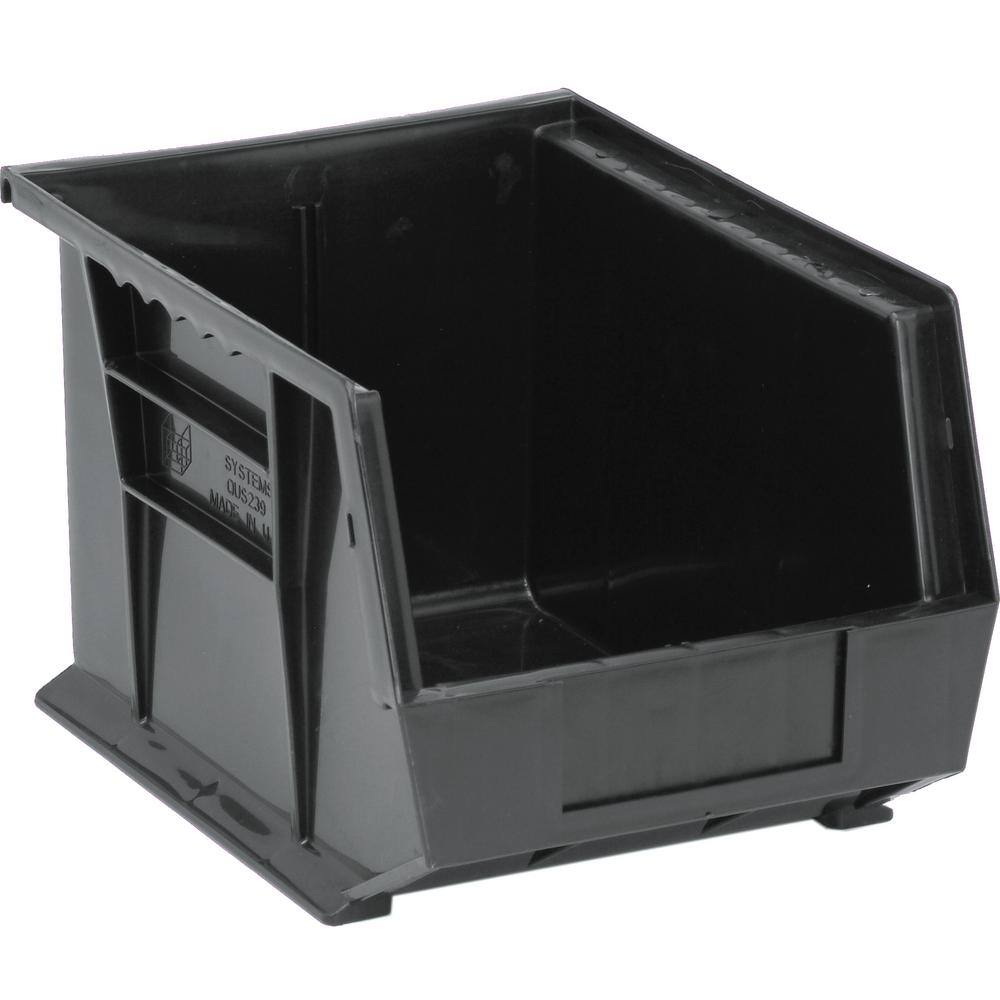 QUANTUM STORAGE SYSTEMS Ultra Series Stack and Hang 6 Gal. Storage Bin in Black (6-Pack) QUS239BK