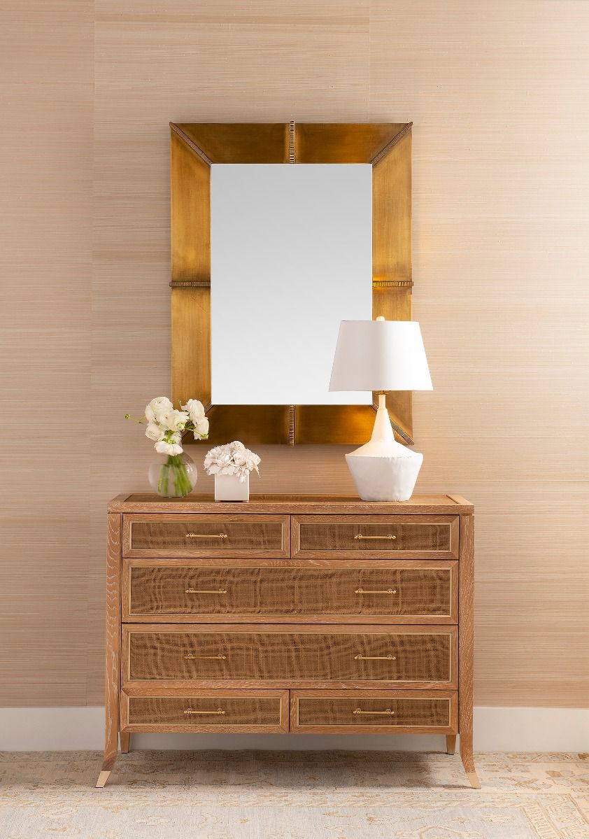 Brea Mirror in Antique Brass