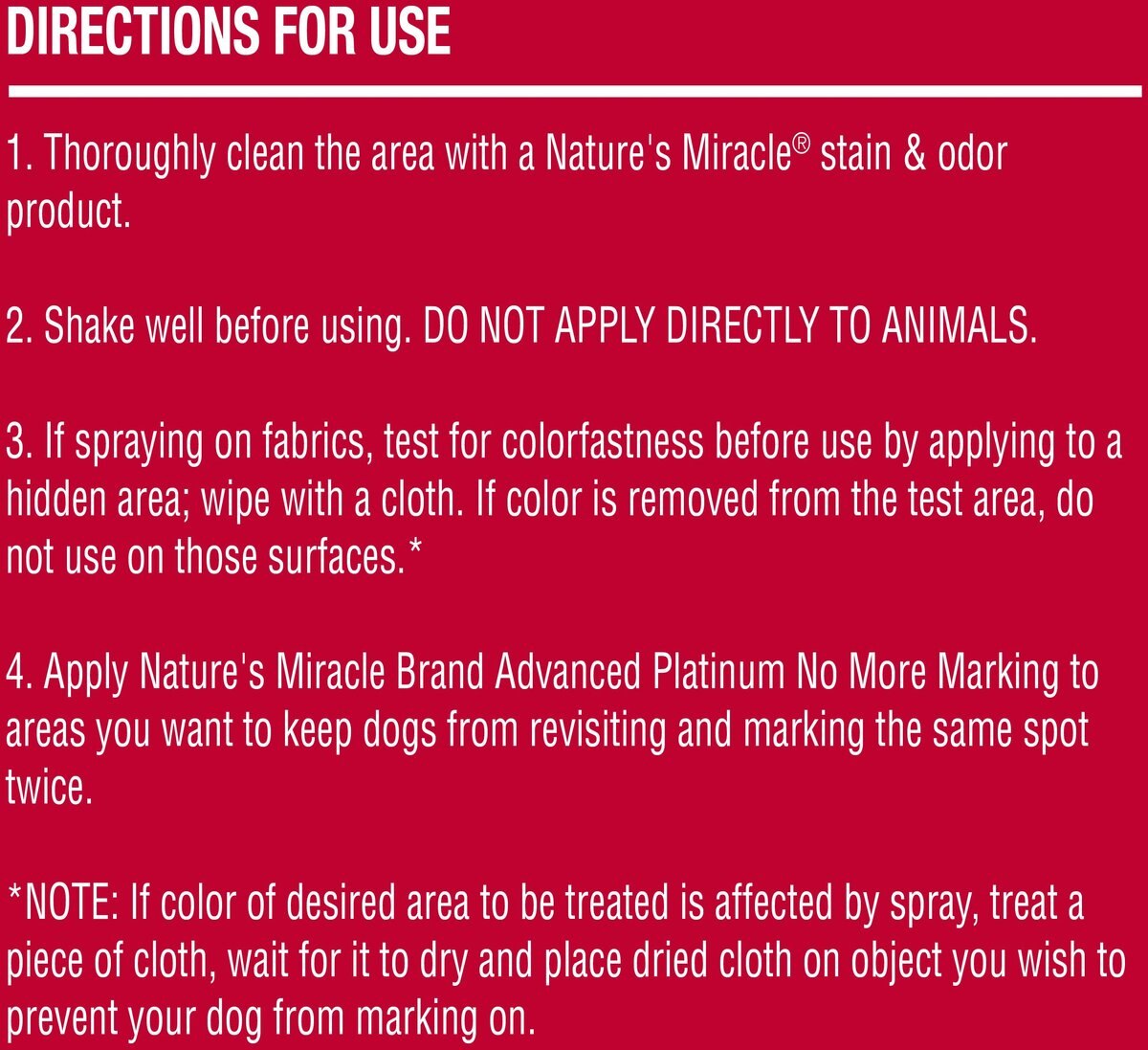 Nature's Miracle No More Marking Pet Stain Remover and Odor Eliminator Spray