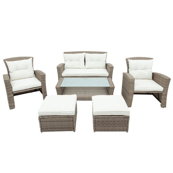 4 Piece Outdoor Conversation Set - Overstock - 37457944