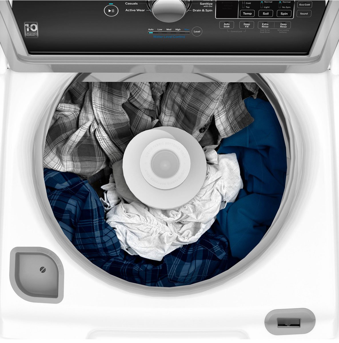 GE 4.5 Cu. Ft. Washer with Water Level Control in White